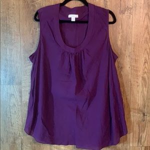 Coldwater creek Royal purple sleeveless top